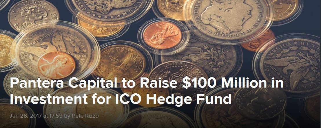 Pantera Capital to Raise $100 Million in Investment for ICO Hedge Fund