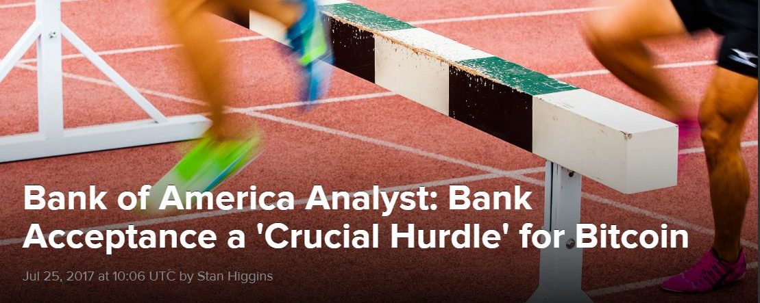Bank of America Analyst: Bank Acceptance a ‘Crucial Hurdle’ for Bitcoin