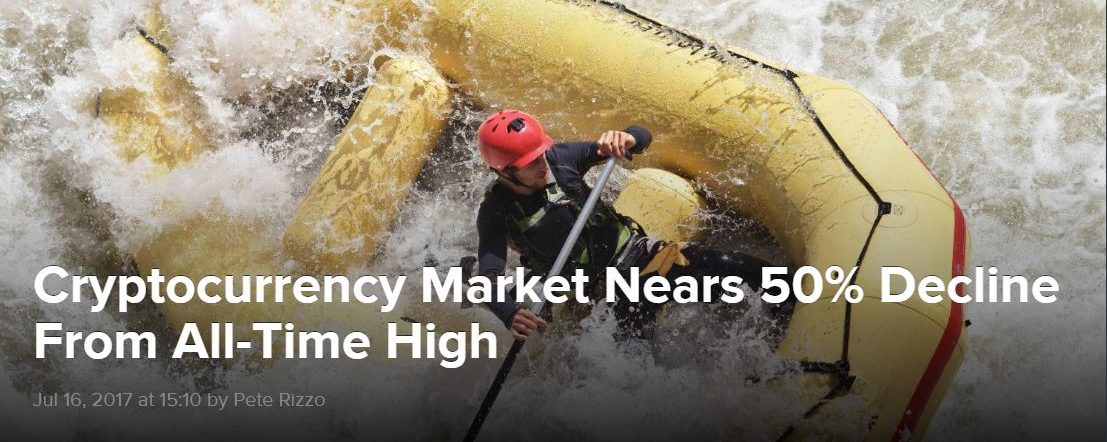 Cryptocurrency Market Nears 50% Decline From All-Time High