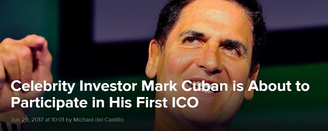 Celebrity investor Mark Cuban is about to participate in his first ICO.
