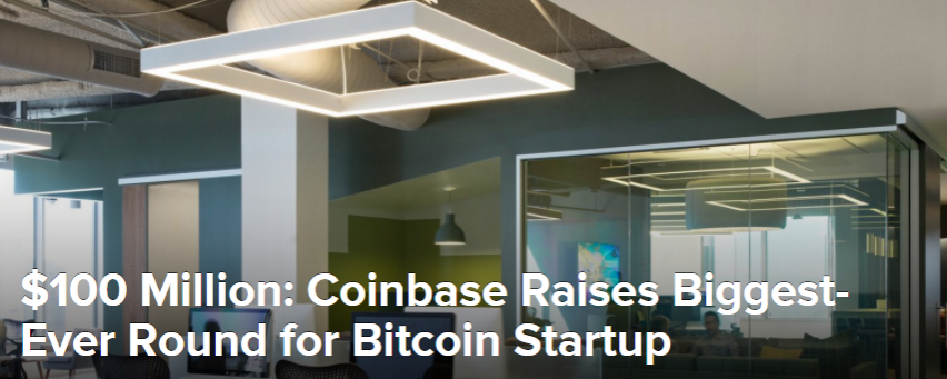 $100 Million: Coinbase Raises Biggest-Ever Round for Bitcoin Startup