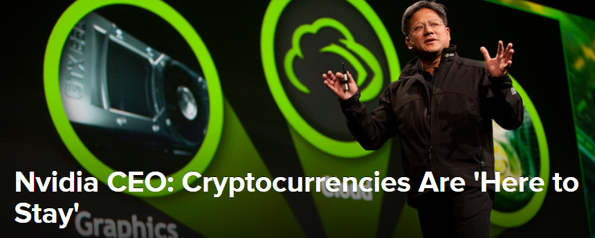 Nvidia CEO: Cryptocurrencies Are ‘Here to Stay’